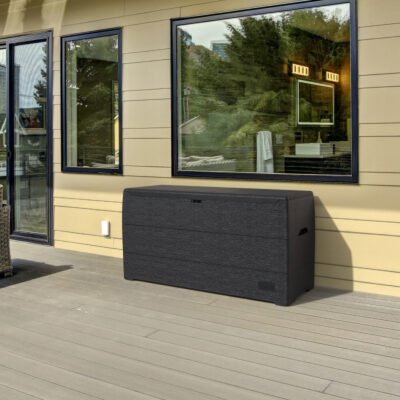 Coffre de rangement en résine 270L gris Durabox DURAMAX
