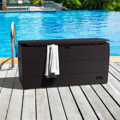 Coffre de rangement en résine 270L marron Durabox DURAMAX
