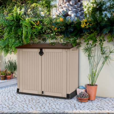 Coffre en résine multifonctionnel 880L beige Keter
