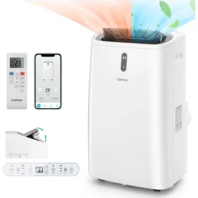 Climatiseur Mobile COSTWAY 14000BTU 4,1KW 5 en 1 Wifi R290