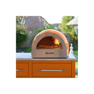 Four à pizza multi-combustible Delivita Flow Orange