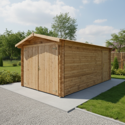 Garage 15m² en bois massif 40mm Gardy Shelter