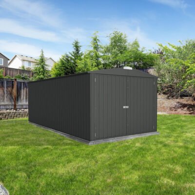 Garage en métal Zincalume 17.9m² anthracite Cerland