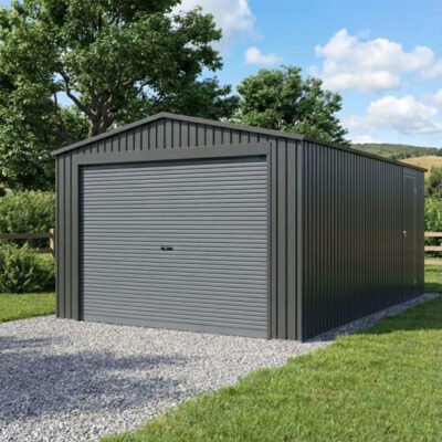 Garage métal anthracite 17.31m² X METAL porte enroulable