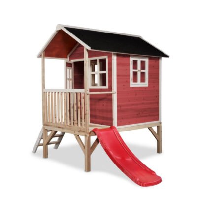 Maisonnette en bois Loft 300 Exit Toys rouge