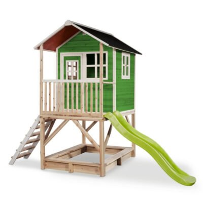 Maisonnette en bois massif verte Loft 500 Exit Toys