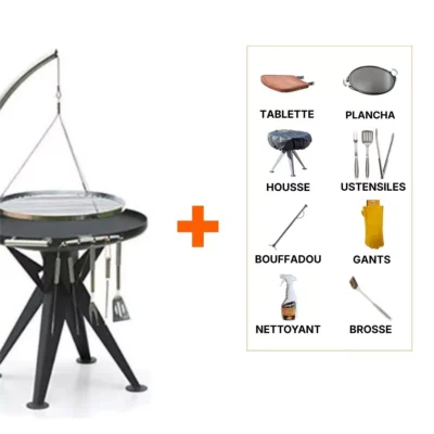 Pack brasero barbecue suspendu Balgrill 800 +8 access