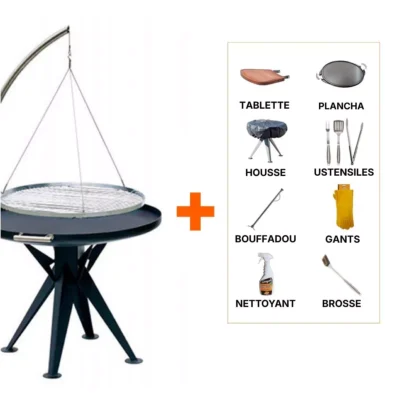 Pack brasero barbecue Nielsen Balgrill 1000 +8 access