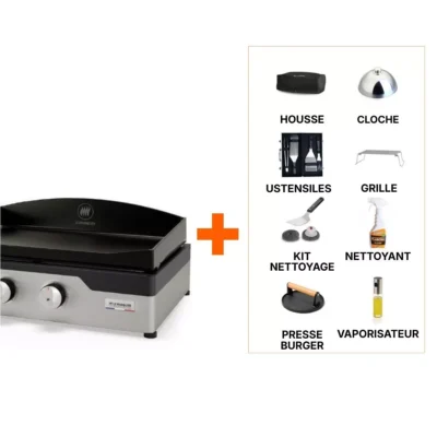 Pack plancha gaz Le Marquier Allure 260 Duo +8 access