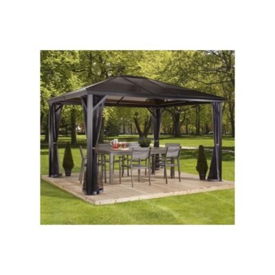 Pergola Sojag 3 x 4 m Verona en alu anthracite et polycarbonate