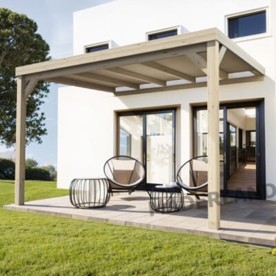 Pergola adossée en bois 400 x 300 cm REIMS Maderland