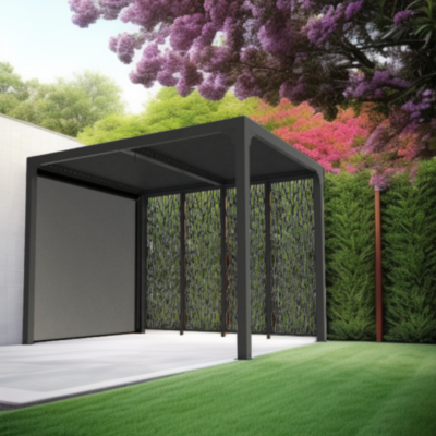 Pergola HABRITA bioclimatique 7.20m² aluminium anthracite