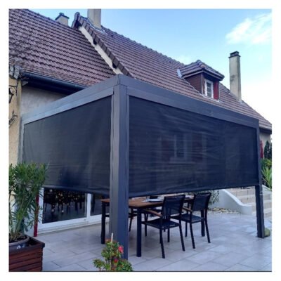 Pergola HABRITA bioclimatique 10.80m² aluminium anthracite