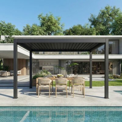 Pergola bioclimatique 3.5x5m X METAL en aluminium