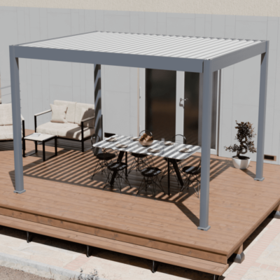 Pergola bioclimatique 3 x 4m ELMO Ombrea en alu