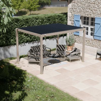 Pergola Ombrea bioclimatique autoportante 3 x 4m en alu
