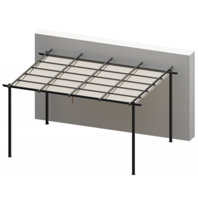 Pergola Essency 300 x 300 cm en aluminium gris