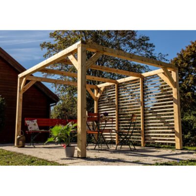 Pergola en bois Douglas 12.24m² Habrita Veneto
