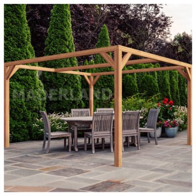 Pergola Maderland en bois 250 x 250 cm CAEN lamellé-collé