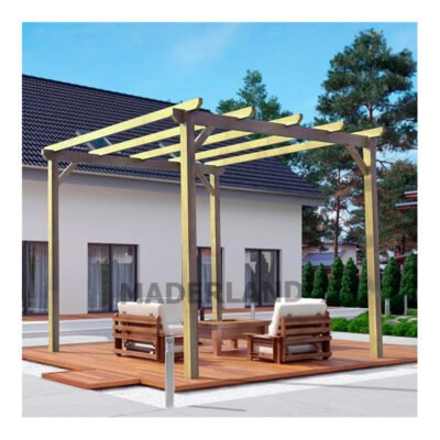 Pergola en bois 510 x 420 cm Maderland LE HAVRE