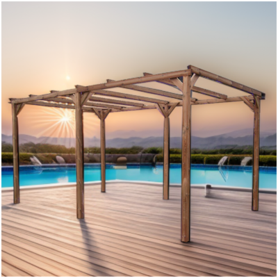 Pergola HABRITA en bois thermo 14.80m² THONON