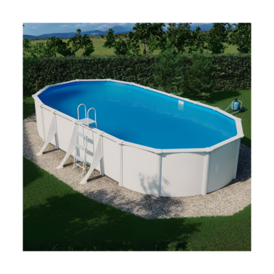 Piscine Gre acier ovale Fidji 730 x 375 x H 120 cm