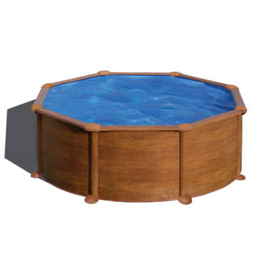Piscine Gre acier ronde Mauritius 370 x H 132 cm