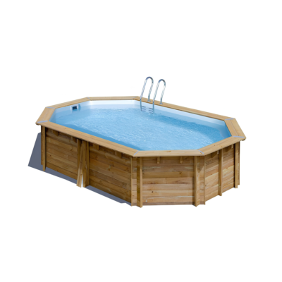 Piscine Gre bois Canelle 551 x 351 x H 119 cm