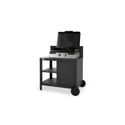 Plancha gaz Allure 260 Le Marquier Duo sur chariot + capot acier
