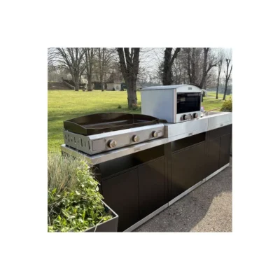Plancha gaz Le Marquier Amalia Pro 375 inox 3 brûleurs