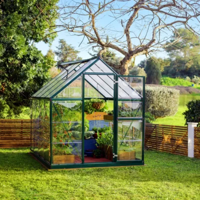 Serre de jardin Hybrid 4.6 m² vert polycarbonate aluminium