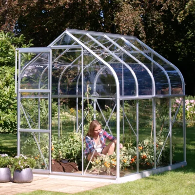 Serre de jardin Orion 5 m² en verre de sécurité ESG et aluminium