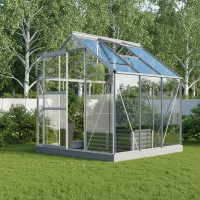 Serre Planet 3800 3.8 m² aluminium anodisé et verre de sécurité