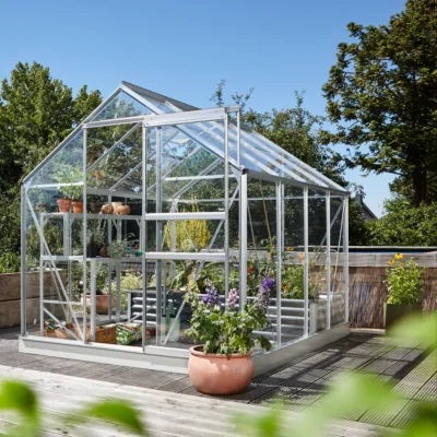 Serre Planet 5000 5 m² aluminium anodisé et verre de sécurité