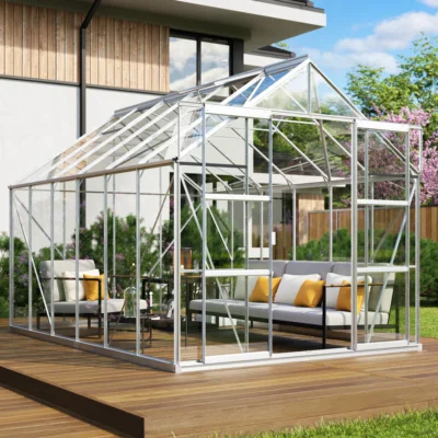 Serre Uranus 9900 9.9 m² aluminium anodisé et verre de sécurité