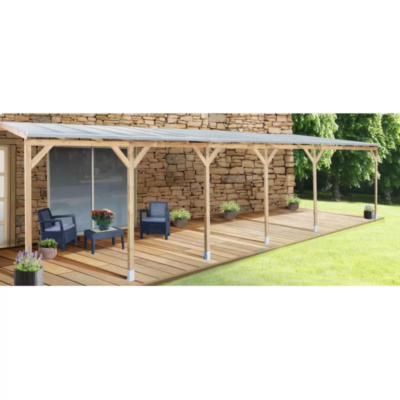 Toit de terrasse 300 x 1040cm en bois massif Chalet et Jardin